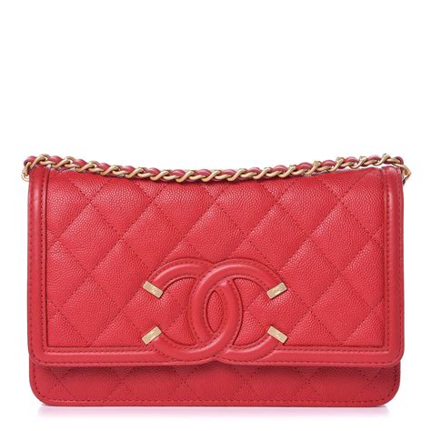 chanel cc filigree woc|CHANEL.